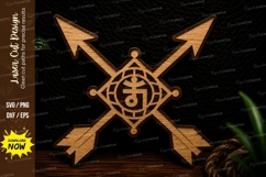Sacred Arrows Symbol Laser Cut SVG Design crossed arrows svg Product Image 1