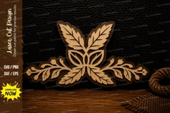 Elegant Leaf Divider Laser Cut SVG Design leaf divider svg Product Image 1