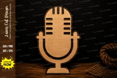 Classic Vintage Microphone Laser Cut SVG Design microphone Product Image 1