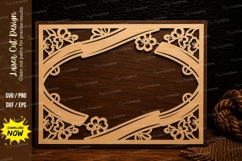 Decorative Rectangle Border Frame Laser Cut SVG Design decor Product Image 1
