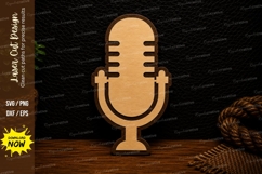 Classic Podcast Microphone Laser Cut SVG Design microphone Product Image 1