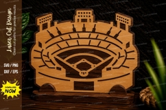 Baseball Stadium Laser Cut SVG Design baseball stadium svg, Product Image 1