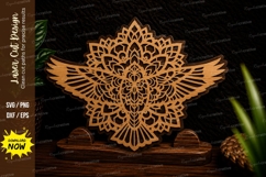 Mandala Wings Laser Cut SVG Design mandala wings svg, floral Product Image 1