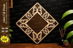 Butterfly Diamond Frame Laser Cut Wall Art butterfly diamond Product Image 1
