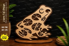Stylized Frog Laser Cut SVG Design frog silhouette svg Product Image 1