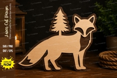 Standing Fox Laser Cut SVG Design fox svg, standing fox Product Image 1
