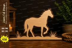 orse Silhouette Laser Cut SVG Design horse svg, horse Product Image 1