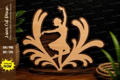 Ballerina Silhouette Laser Cut SVG Design ballerina svg Product Image 1