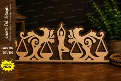 Lady Justice Scales Laser Cut SVG Design lady justice svg Product Image 1