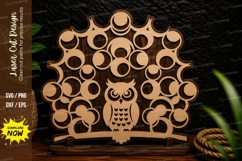 Owl Tree Circle Laser Cut SVG Design owl tree svg, owl circl Product Image 1