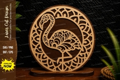 Flamingo Mandala Circle Laser Cut SVG Design flamingo Product Image 1
