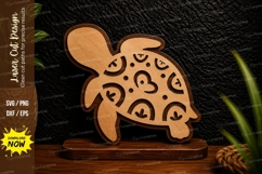 Baby Sea Turtle Laser Cut SVG Design baby turtle svg, sea Product Image 1