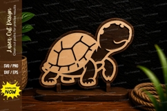 Cute Baby Tortoise Laser Cut SVG Design baby tortoise svg, Product Image 1