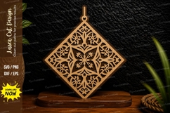 Islamic Geometric Diamond Ornament Laser Cut SVG Design isla Product Image 1