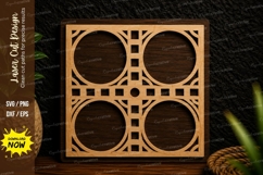 Geometric Square Frame Laser Cut SVG Design square frame svg Product Image 1