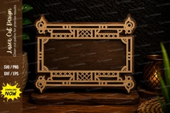 Decorative Rectangle Name Frame Laser Cut SVG Design rectang Product Image 1