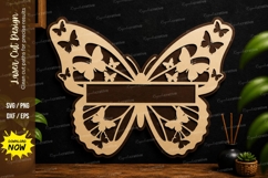 Butterfly Name Frame Laser Cut Wall Art butterfly name frame Product Image 1