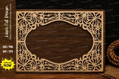 Oval Ornamental Rectangle Frame Laser Cut SVG Design oval Product Image 1