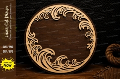 Round Scroll Frame Laser Cut SVG Design round ornate frame Product Image 1