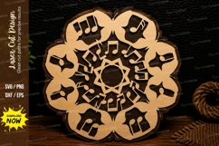 Music Mandala Round Laser Cut SVG Design music mandala svg, Product Image 1