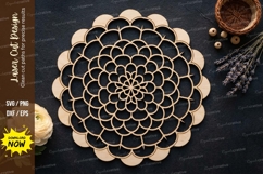 Floral Circle Laser Cut SVG laser cut svg, floral circle Product Image 1