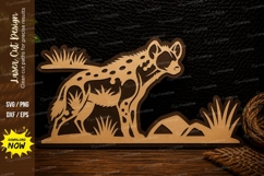Hyena Wildlife Scene Laser Cut SVG Design hyena svg, safari Product Image 1
