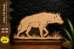 Hyena Silhouette Laser Cut SVG Design hyena svg, hyena silho Product Image 1