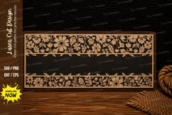 Wildflower Rectangle Frame Laser Cut SVG Design wildflower Product Image 1