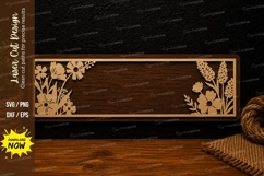 Elegant Corner Flower Frame Laser Cut SVG Design corner flor Product Image 1