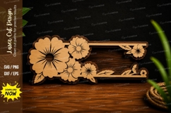 Minimal Flower Corner Frame Laser Cut SVG Design flower Product Image 1