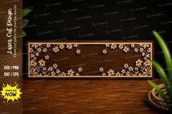Minimal Floral Name Plate Laser Cut SVG Design minimal flora Product Image 1