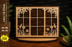 Square Garden Window Frame Laser Cut SVG Design square Product Image 1