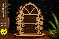 Botanical Window Garden Laser Cut SVG Design botanical windo Product Image 1