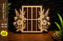 Floral Garden Window Panel Laser Cut SVG Design garden windo Product Image 1