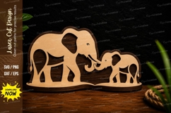 Elephant Family Love Laser Cut SVG Design elephant family sv Product Image 1