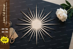 Starburst Sun Laser Cut SVG laser cut svg, starburst sun Product Image 1