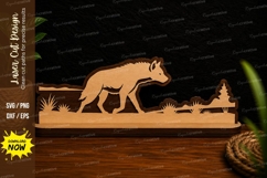 Walking Wolf Border Laser Cut SVG Design walking wolf svg Product Image 1