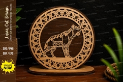 Hyena Mandala Circle Laser Cut SVG Design hyena mandala svg, Product Image 1