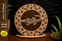 Alligator Mandala Circle Laser Cut SVG Design alligator mand Product Image 1