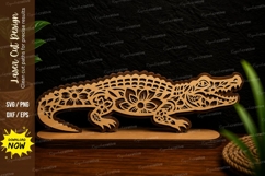 Decorative Crocodile Laser Cut SVG Design crocodile svg Product Image 1
