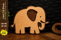Cute Elephant Laser Cut SVG Design cute elephant svg, elepha Product Image 1