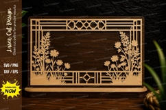 Oval Floral Wreath Frame Laser Cut SVG Design oval floral Product Image 1