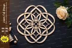 Knot Flower Laser Cut SVG laser cut svg, knot flower Product Image 1