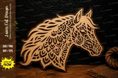 Decorative Horse Head Laser Cut SVG Design horse head svg Product Image 1
