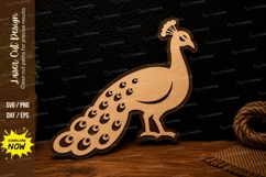Peacock Silhouette Laser Cut SVG Design peacock svg, peacock Product Image 1