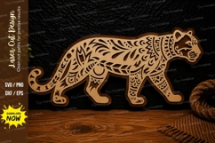 Decorative Leopard Silhouette Laser Cut SVG Design leopard Product Image 1