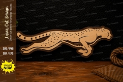Running Cheetah Laser Cut SVG Design running cheetah svg Product Image 1