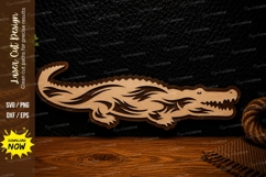 Alligator Silhouette Laser Cut SVG Design alligator svg, Product Image 1