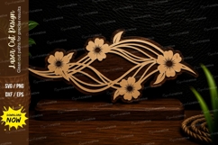 Floral Swirl Border Laser Cut SVG Design floral swirl border Product Image 1