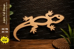 Gecko Silhouette Laser Cut SVG Design gecko svg, gecko laser Product Image 1